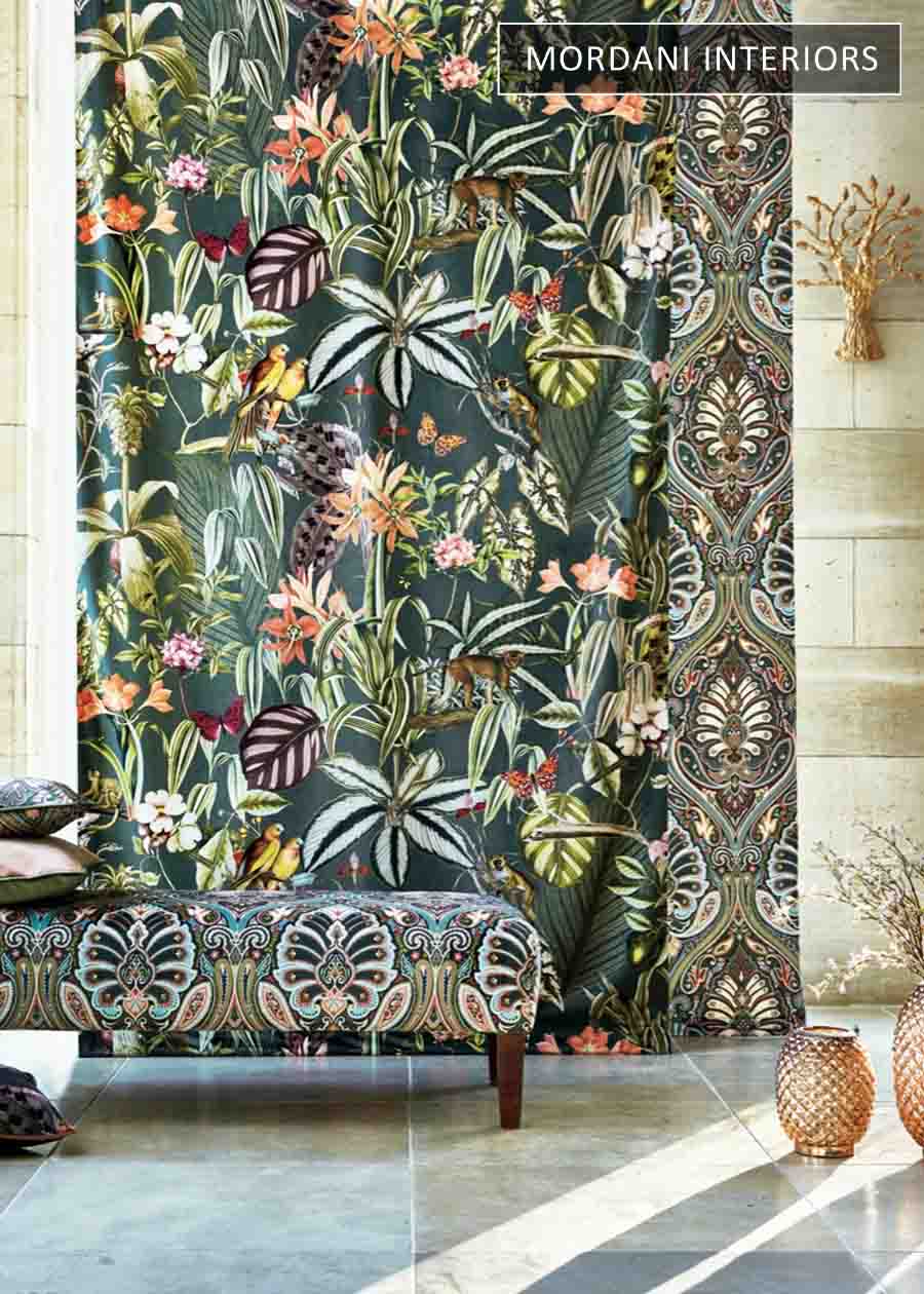 Caribbean Olive Printed Upholstery